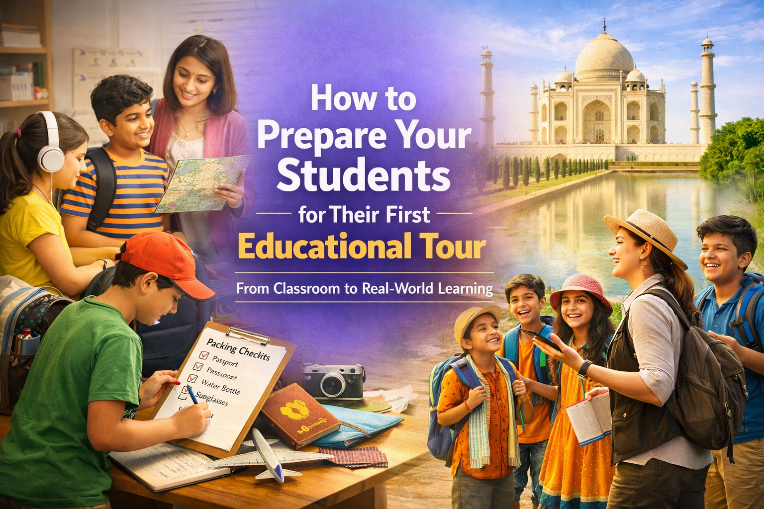 Students preparing for their first educational tour